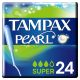 Tampax Tampones Pearl Super Tampones con aplicador de plástico 24 uds