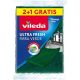 Vileda Estropajo Ultra Fresh Fibra Verde Formato Especial Estropajo de fibra perfecto para superficies delicadas con tratamiento hidrófilo 3 uds