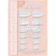 Essence What The Fake! Press-On Nails Manicure Set Glazed Set de manicura de alta calidad se adapta perfectamente ofreciendo un sutil esmaltado blanco