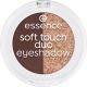 Essence Soft Touch Duo Eyeshadow Sombra de ojos ofrece textura suave para un look mate y brillante especial de larga duración