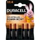 Duracell Pilas Aa4 Pilas alcalinas multiusos idóneas para dispositivos de uso cotidiano lr6/ mn 1500 blister 4 uds