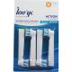 Lov'Yc Cepillo De Dientes Action Clean Medio Recambio Cepillo de dientes eléctrico para una higiene dental adecuada 4 uds