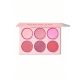 Sheglam Floral Flush Blush Palette Paleta de colorete de textura suave ofrece luminosidad todo el día para un acabado de aspecto natural 6 tonos