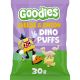 Goodies Puffs Queso Y Cebolla Dino Snack divertido y sabroso con forma de cocodrilo elaborado con ingredientes naturales a partir de 3 años 30 gr