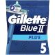 Gillette Blue Ii Plus Maquinilla De Afeitar Maquinilla de afeitar desechable con doble hoja y banda lubricante ofrece deslizamiento suave y menor irritación 5 uds