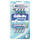 Gillette Sensor 3 Cool Comfortfresh Maquinilla De Afeitar Maquinilla de afeitar desechable con 3 hojas sensibles para afeitado cómodo y refrescante 4 uds
