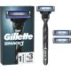 Gillette Mach3 Maquinilla De Afeitar Estuche Maquinilla de afeitar con barra de gel lubricante y acero de corte preciso para durar hasta 15 afeitados