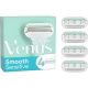 Gillette Venus Smooth Sensitive Maquinilla De Afeitar Recambio Maquinilla de afeitar de 3 hojas ofrece depilación suave y apurada para acabado perfecto 4 uds