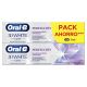 Oral-B 3d White Luxe Perfección Dentrífico Duplo Pack Ahorro Pasta de dientes blanqueamiento avanzado 24 horas sabor menta fresca 2x75 ml