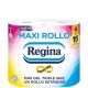 Regina Maxi Rollo Papel higiénico de doble capa desmatológicamente probado y delicadamente perfumado a talco 4 uds