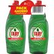 Fairy Lavavajillas Ultra Poder Duplo Pack Ahorro Lavavajillas a mano antigrasa para una limpieza rápida y sin esfuerzo 2x650 ml