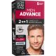 Llongueras Men Advance Gel-Crema Colorante 2 En 1 Tinte profesional para hombres atenua canas del cabello barba y bigote hasta 4 semanas de duración