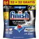 Finish Lavavajillas Powerball Ultimate All In 1 Limpia lavavajillas en cápsulas avanzado para mejor limpieza brillo y disolución 64 uds