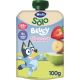 Hero Bluey Solo Bolsita Plátano Fresa Y Manzana Bolsita ecológica sin gluten elaborada con ingredientes 100% ecológicos a partir de 12 meses 100 gr