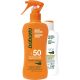 Babaria Spray Solar Spf 50 + Aloe Bálsamo Para Después Del Sol Pack Set solar de protección solar protege e hidrata antes y después del sol
