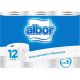 Albor Papel Higiénico Papel higiénico de doble capa con celulosa 100% pura 12 uds