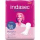 Indasec Discreet Microplus Compresas Compresas para pequeñas u ocasionales pérdidas de orina absorbe las pérdidas y el olor en segundos 16 uds