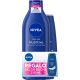 Nivea Nutritivo Body Milk Con Ácido Hialurónico+Gel Ducha Gratis Pack regalo tratamiento corporal nutritivo ofrece hidratación intensiva 72 horas con aceite de almendras