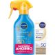 Nivea Sun Protege & Broncea+Fluido Antimanchas Pack Super Ahorro Set de protección solar facial y corporal antimanchas para un bronceado natural