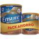 Ensure Nutrivigor Chocolate Complemento Alimenticio Pack Ahorro Complemento alimenticio en polvo reduce cansancio y mantiene los huesos en condiciones normales 850+400 gr