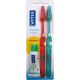 Vitis Medio Cepillo Dental + Pasta De Dientes Cepillo de dientes cabezal normal de dureza media 2 uds