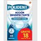 Polident  Tabletas limpiadoras de protesis dentales con accion desinfectante 30+18=48 uds