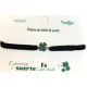Marvimundo Pulsera Negra De Trébol De La Suerte Pulsera de hilo trenzado y acero inoxidable simboliza buena suerte esperanza y protección