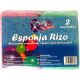Quick Esponja Rizo Esponja de baño muy suave y resistente adecuada para toda la familia 2 uds