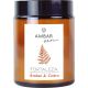 Ambar Vela Zen Fortaleza Ámbar & Cedro Vela perfumada de cera vegetal y soja oferce aroma ambarada y ortiental hasta 40 horas de duración 125 gr
