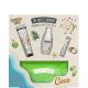 The Fruit Company Vuelves A Mi Coco Loco Estuche + Neceser Regalo Set veraniego hidratante para manos y labios ofrece una fragancia atrevida y adictiva