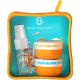 Bongamo Radiant 69 Mini Neceser Set corporal hidratante ideal para regalae o para llevar tu rutina de cuidado donde sea con aroma a galleta