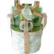 Becasan Nature Cesta Tela White Tea & Blooming Tree Set de baño relajante para cuidado corporal