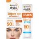 Delial Super Uv Fluido Vitamina C Spf 50+Super Uv Stick Gratis Pack regalo de protección solar facial protege y refresca la piel con ácido hialurónico