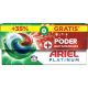 Ariel Detergente Platinum Poder Quitamanchas Detergente en cápsulas elimina manchas resecas incluso en frío preservando los tejidos por más tiempo