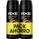 Axe Dark Temptation Dark Chocolate Scent Desodorante Spray Duplo Desodorante antitranspirante ofece un aroma a chocolate hasta 48 horas de protección 2x150 ml