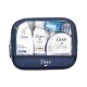 Dove  Estuche mini formato viaje gel 55ml+desod.35ml+crema 75ml+cepillo dientes+dentifrico 16ml+neceser