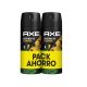 Axe Green Mojito & Cedar Wood Desodorante spray 48 horas non stop fresh formato ahorro pack 2x150 ml