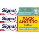 Signal Dentífrico Integral 8 Limpieza Intensiva Pack Ahorro Pasta de dientes limpia en profundidad y purifica tu boca 3x75 ml