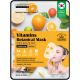 Mbeauty Cosmetics Radiant Vitamins Botanical Mask Mascarilla facial de tela coreana de fórmula suave nutre y protege mejorando suavidad e hidratación