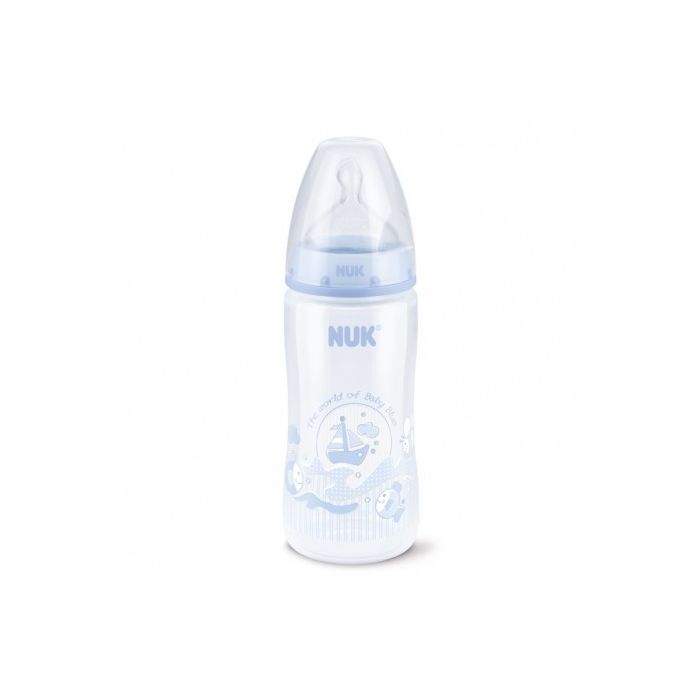 Nuk Rose&Blue Biberon blue 0-6 meses silicona 300 ml