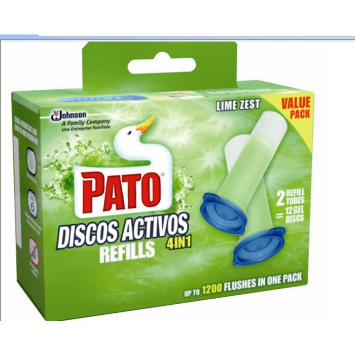 Pato Limpiador Wc Discos Activos 4 In 1 Lima Recambio Limpiador wc  desinfectante con aroma a
