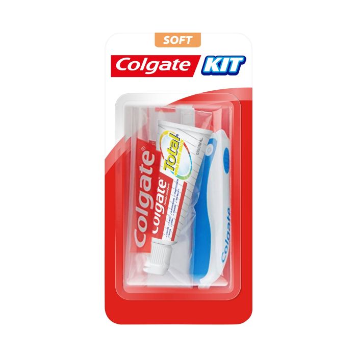 Colgate Cepillo dental manual + dentifrico colgate total (kit