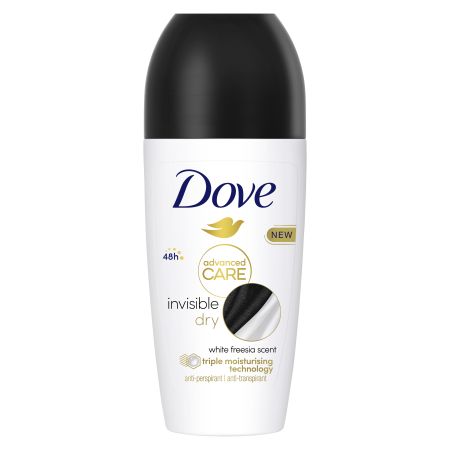 Dove Advanced Care Invisible Dry Desodorante Roll-On Desodorante antitranspirante hasta 48 horas de protección 50 ml