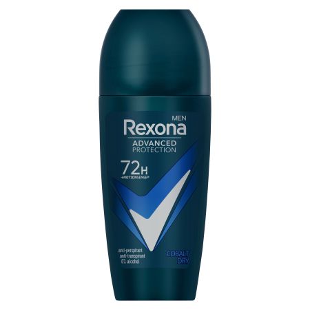 Rexona Men Advanced Protection Cobalt Dry Desodorante Roll-On Desodorante antimanchas antitranspirante 0% alcohol 48 horas 200 ml