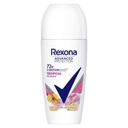 Rexona Advanced Protection Tropical Desodorante Roll-On Desodorante antitranspirante aroma tropical 0% alcohol 72 horas 200 ml