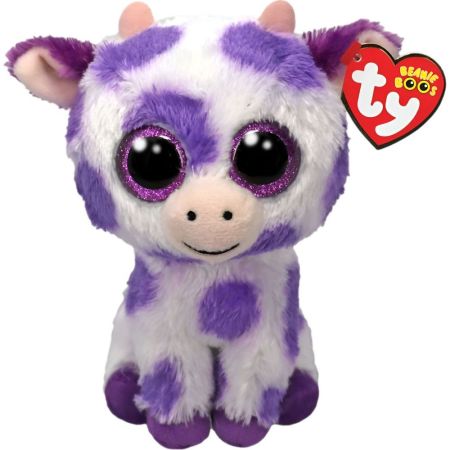 Beanie Boos Ethel Cow Purple Peluche suave y agradable al tacto ideal para regalar