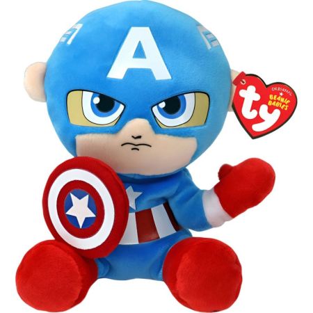 Beanie Boos Capitan America Peluche suave y agradable al tacto ideal para regalar