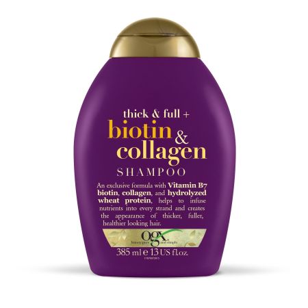 Ogx Biotin & Collagen Shampoo Champú volumuminizante para cabello fino 385 ml
