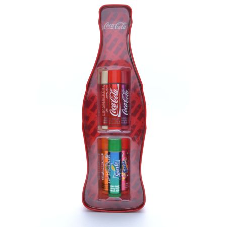 Lip Smacker Coca Cola Botella Metálica Bálsamos labiales de diferente sabor 6 uds