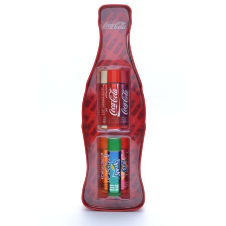 Lip Smacker Coca Cola Botella Metálica Bálsamos labiales de diferente sabor 6 uds